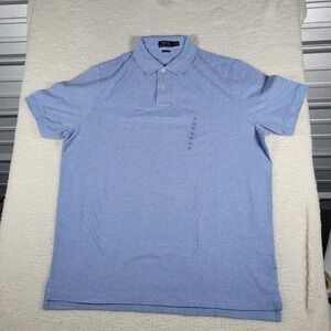 Polo Ralph Lauren Polo Shirt Mens XL Blue Classic Fit Short Sleeve Heathered